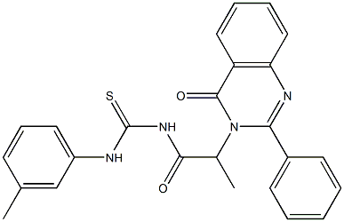 1-[2-(4-Oxo-2-phenyl-3,4-dihydroquinazolin-3-yl)propionyl]-3-(m-tolyl)thiourea Struktur