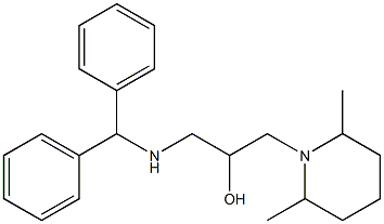 1-(Diphenylmethylamino)-3-(2,6-dimethyl-1-piperidinyl)-2-propanol Struktur