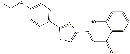 1-(2-Hydroxyphenyl)-3-[2-(4-ethoxyphenyl)thiazol-4-yl]-2-propen-1-one Struktur