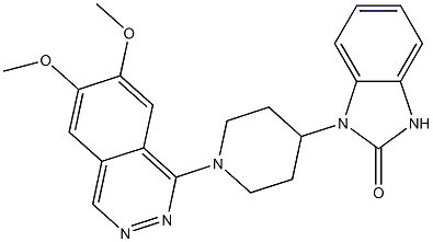 1-[4-[(1,3-Dihydro-2-oxo-2H-benzimidazol)-1-yl]piperidino]-6,7-dimethoxyphthalazine Struktur