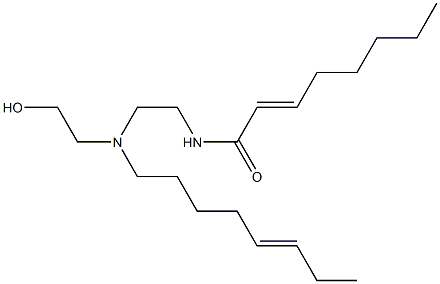 N-[2-[N-(2-Hydroxyethyl)-N-(5-octenyl)amino]ethyl]-2-octenamide Struktur