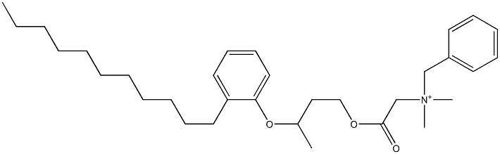 N,N-Dimethyl-N-benzyl-N-[[[3-(2-undecylphenyloxy)butyl]oxycarbonyl]methyl]aminium Struktur