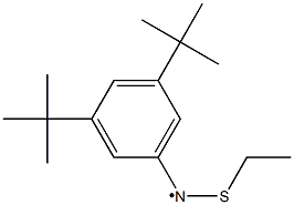 N-(3,5-Di-tert-butylphenyl)-N-(ethylthio)aminyl radical Struktur