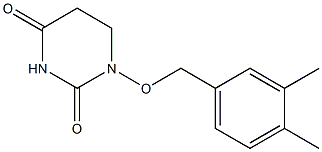 5,6-Dihydro-1-(3,4-dimethylbenzyloxy)-2,4(1H,3H)-pyrimidinedione Struktur