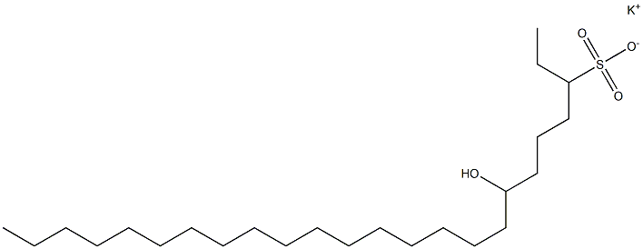 7-Hydroxytetracosane-3-sulfonic acid potassium salt Struktur