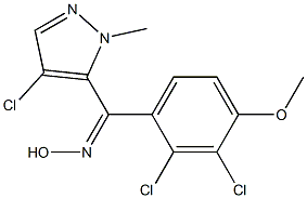 (Z)-(2,3-Dichloro-4-methoxyphenyl)(4-chloro-2-methyl-2H-pyrazol-3-yl) ketone oxime Struktur