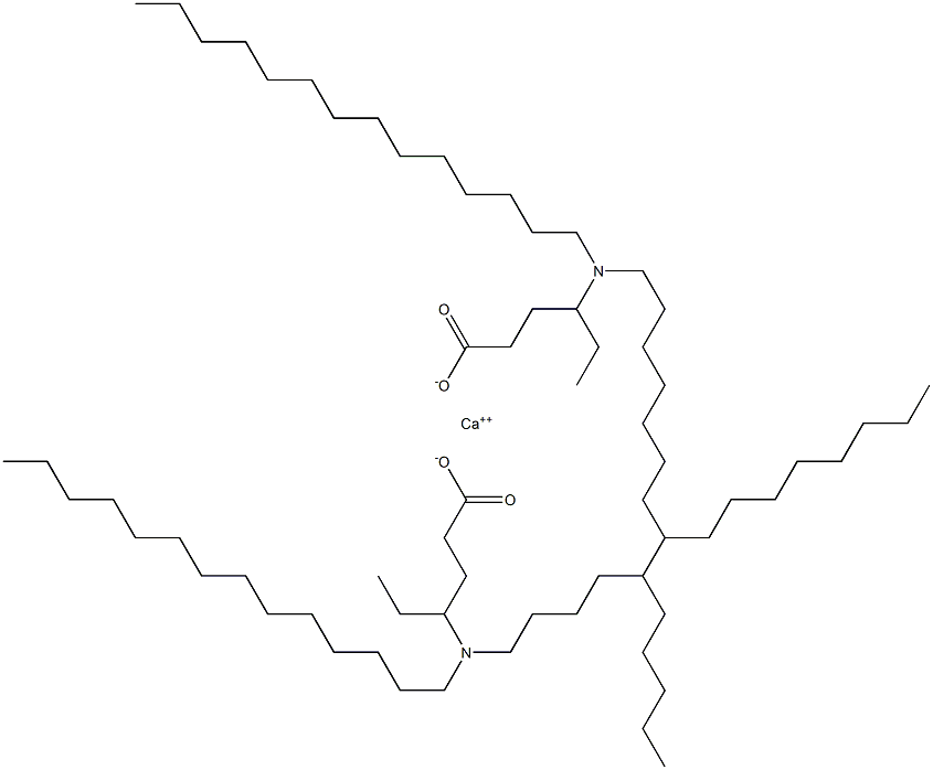 Bis[4-(ditetradecylamino)hexanoic acid]calcium salt Struktur