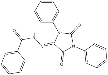 5-(2-Benzoylhydrazono)-1,3-diphenyl-3,5-dihydro-1H-imidazole-2,4-dione Struktur