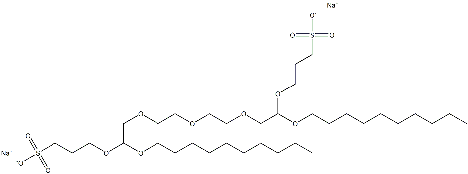 5,15-Di(decyloxy)-4,7,10,13,16-pentaoxanonadecane-1,19-disulfonic acid disodium salt Struktur