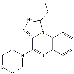 4-Morpholino-1-ethyl[1,2,4]triazolo[4,3-a]quinoxaline Struktur