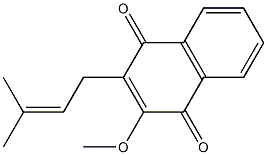 2-Methoxy-3-(3-methyl-2-butenyl)-1,4-naphthoquinone Struktur