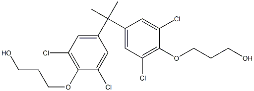 2,2-Bis[3,5-dichloro-4-(3-hydroxypropoxy)phenyl]propane Struktur