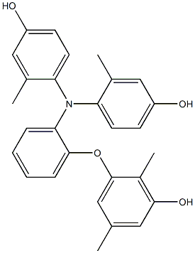 N,N-Bis(4-hydroxy-2-methylphenyl)-2-(3-hydroxy-2,5-dimethylphenoxy)benzenamine Struktur