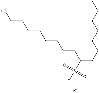 16-Hydroxyhexadecane-8-sulfonic acid potassium salt Struktur