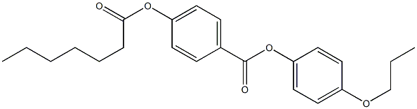 p-Heptanoyloxybenzoic acid p-propoxyphenyl ester Struktur