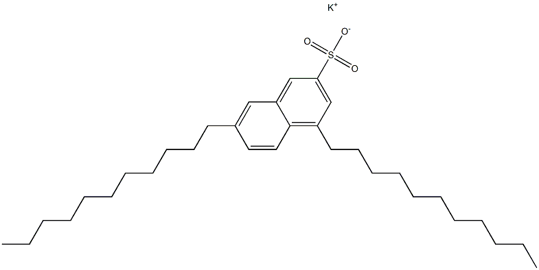 4,7-Diundecyl-2-naphthalenesulfonic acid potassium salt Struktur