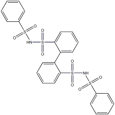 N,N'-Bis(phenylsulfonyl)-1,1'-biphenyl-2,2'-disulfonamide Struktur