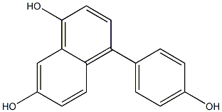 4-(4-Hydroxyphenyl)naphthalene-1,7-diol Struktur