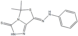 7-(2-Phenylhydrazono)-5,5-dimethyl-7H-thiazolo[4,3-c]-1,2,4-triazole-3(2H)-thione Struktur