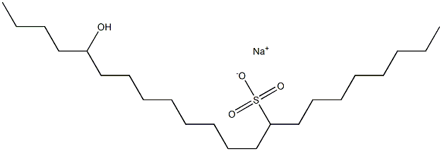 18-Hydroxydocosane-9-sulfonic acid sodium salt Struktur