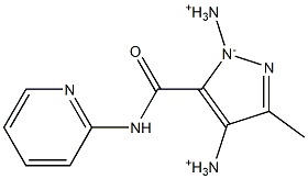 3-Methyl-4-diazonio-5-[[2-pyridinylamino]carbonyl]-1H-pyrazol-1-ide Struktur