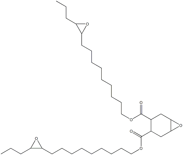 7-Oxabicyclo[4.1.0]heptane-3,4-dicarboxylic acid bis(10,11-epoxytetradecan-1-yl) ester Struktur