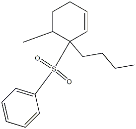 3-Butyl-4-methyl-3-(phenylsulfonyl)cyclohexene Struktur