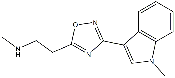 3-[5-(2-Methylaminoethyl)-1,2,4-oxadiazol-3-yl]-1-methyl-1H-indole Struktur