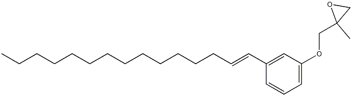 3-(1-Pentadecenyl)phenyl 2-methylglycidyl ether Struktur