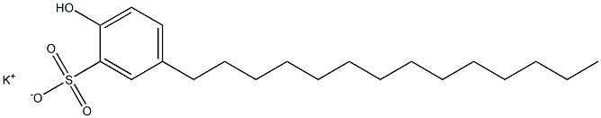 2-Hydroxy-5-tetradecylbenzenesulfonic acid potassium salt Struktur