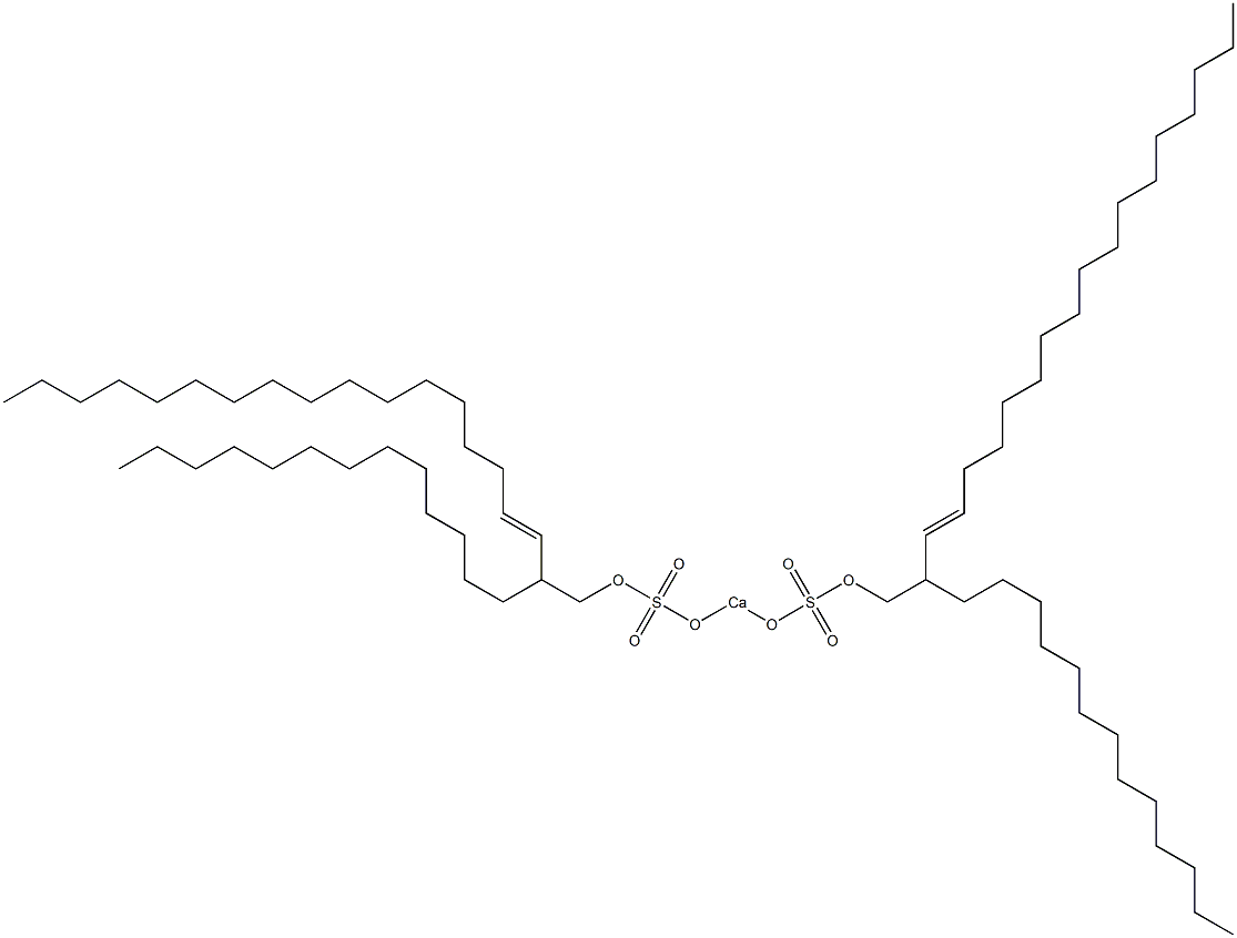 Bis(2-tridecyl-3-nonadecenyloxysulfonyloxy)calcium Struktur