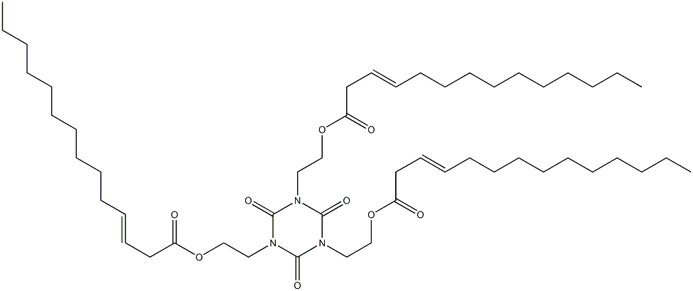 1,3,5-Tris[2-(3-tetradecenoyloxy)ethyl]hexahydro-1,3,5-triazine-2,4,6-trione Struktur