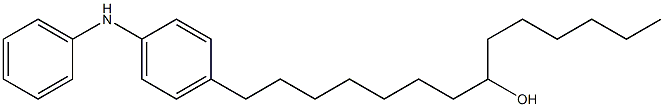 4-(8-Hydroxytetradecyl)phenylphenylamine Struktur