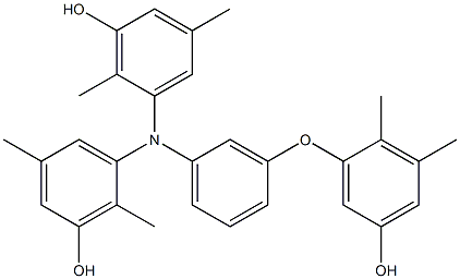 N,N-Bis(3-hydroxy-2,5-dimethylphenyl)-3-(5-hydroxy-2,3-dimethylphenoxy)benzenamine Struktur