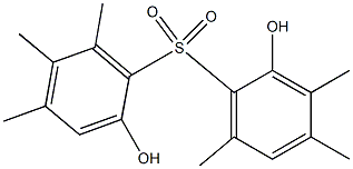 2,2'-Dihydroxy-3,4,4',5',6,6'-hexamethyl[sulfonylbisbenzene] Struktur