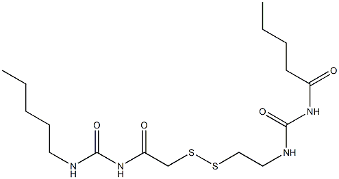 1-Pentanoyl-3-[2-[[(3-pentylureido)carbonylmethyl]dithio]ethyl]urea Struktur