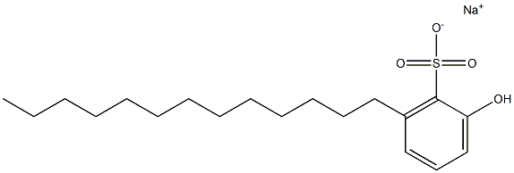 2-Hydroxy-6-tridecylbenzenesulfonic acid sodium salt Struktur