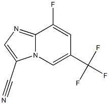 8-Fluoro-6-(trifluoromethyl)imidazo[1,2-a]pyridine-3-carbonitrile Struktur