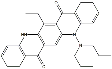 5-(Dipropylamino)-13-ethyl-5,12-dihydroquino[2,3-b]acridine-7,14-dione Struktur