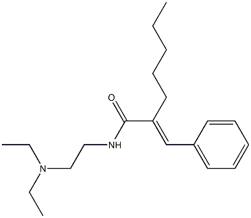 N-(2-Diethylaminoethyl)-2-pentyl-3-phenylpropenamide Struktur