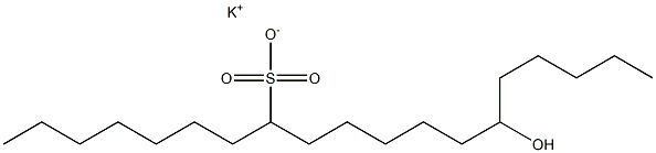 14-Hydroxynonadecane-8-sulfonic acid potassium salt Struktur