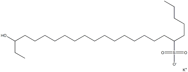 22-Hydroxytetracosane-6-sulfonic acid potassium salt Struktur