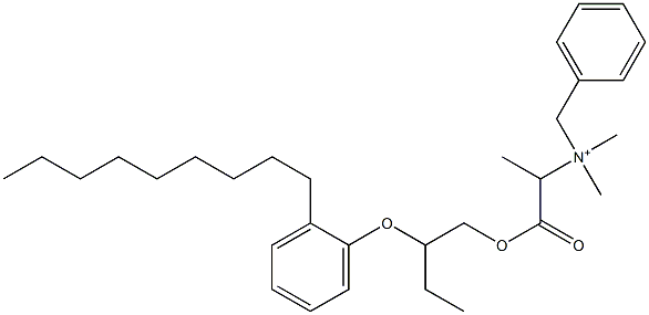 N,N-Dimethyl-N-benzyl-N-[1-[[2-(2-nonylphenyloxy)butyl]oxycarbonyl]ethyl]aminium Struktur