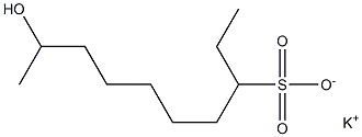 9-Hydroxydecane-3-sulfonic acid potassium salt Struktur