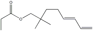 Propionic acid 2,2-dimethyl-5,7-octadienyl ester Struktur