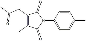 1-(4-Methylphenyl)-3-methyl-4-acetonyl-1H-pyrrole-2,5-dione Struktur