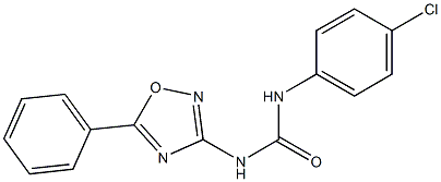 1-(5-Phenyl-1,2,4-oxadiazol-3-yl)-3-(4-chlorophenyl)urea Struktur