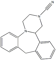 1,2,3,4,10,14b-Hexahydrodibenzo[c,f]pyrazino[1,2-a]azepine-2-carbonitrile Struktur