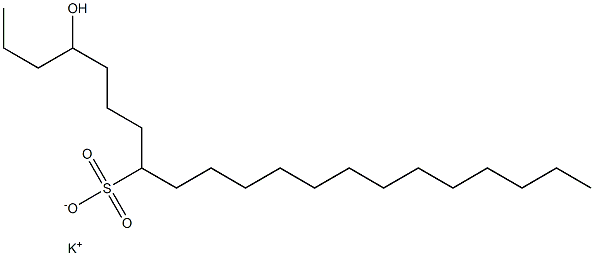 4-Hydroxyhenicosane-8-sulfonic acid potassium salt Struktur