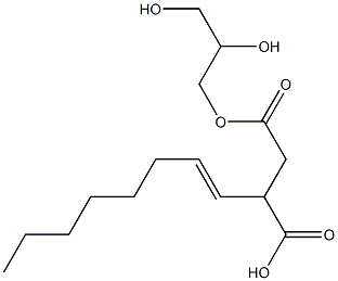 3-(1-Octenyl)succinic acid hydrogen 1-(2,3-dihydroxypropyl) ester Struktur